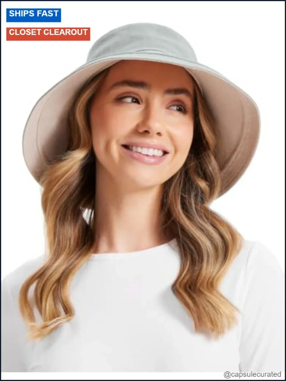 UPF 50+ Wide Brim Reversible Sun Hat Cotton Linen Packable Travel